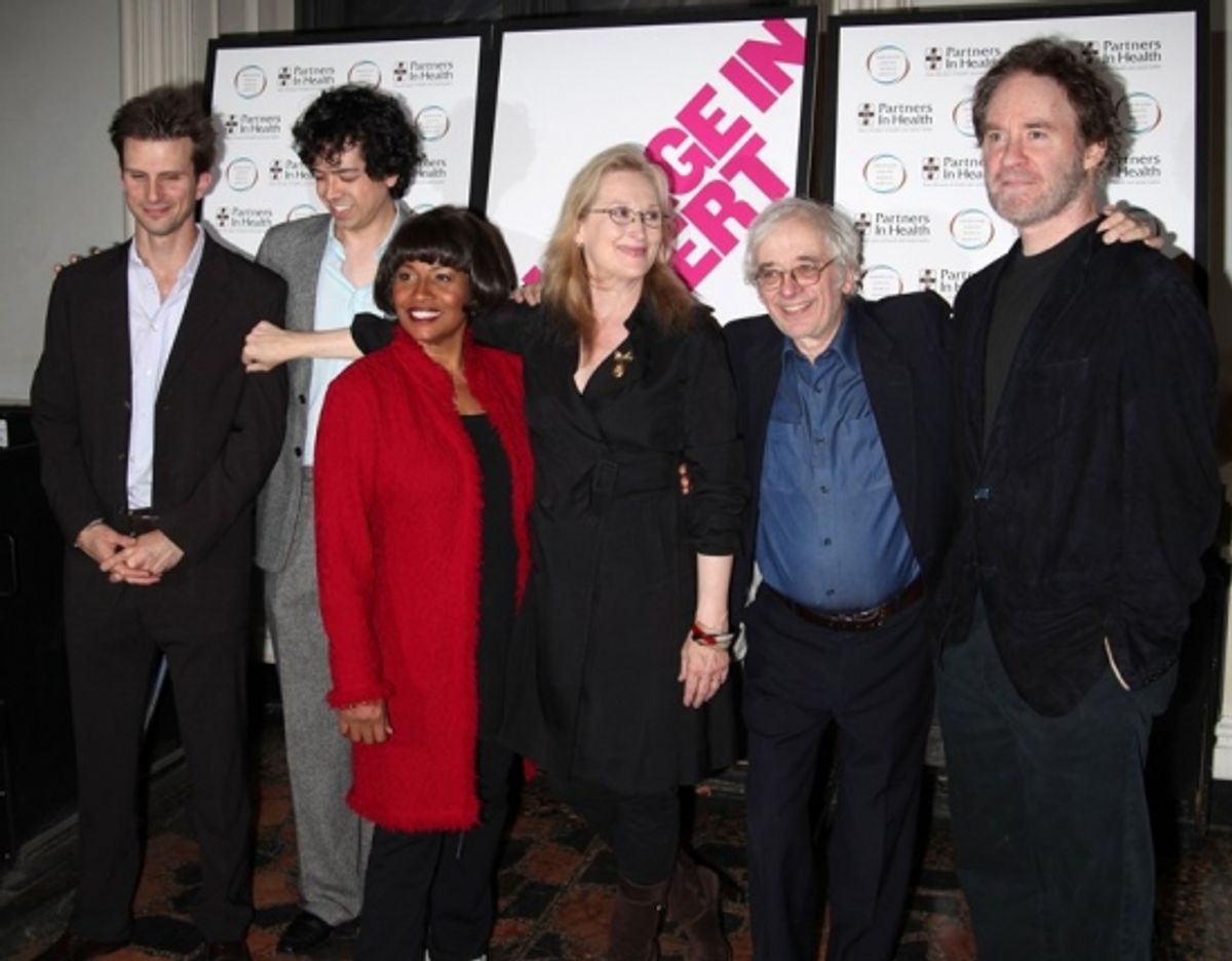 Frederick Weller, Geoffrey Arend, Jenifer Lewis, Meryl Streep, Austin Pendleton and Kevin Kline at COURAGE IN CONCERT One-Night-Only Benefit Performance at The Public Theater