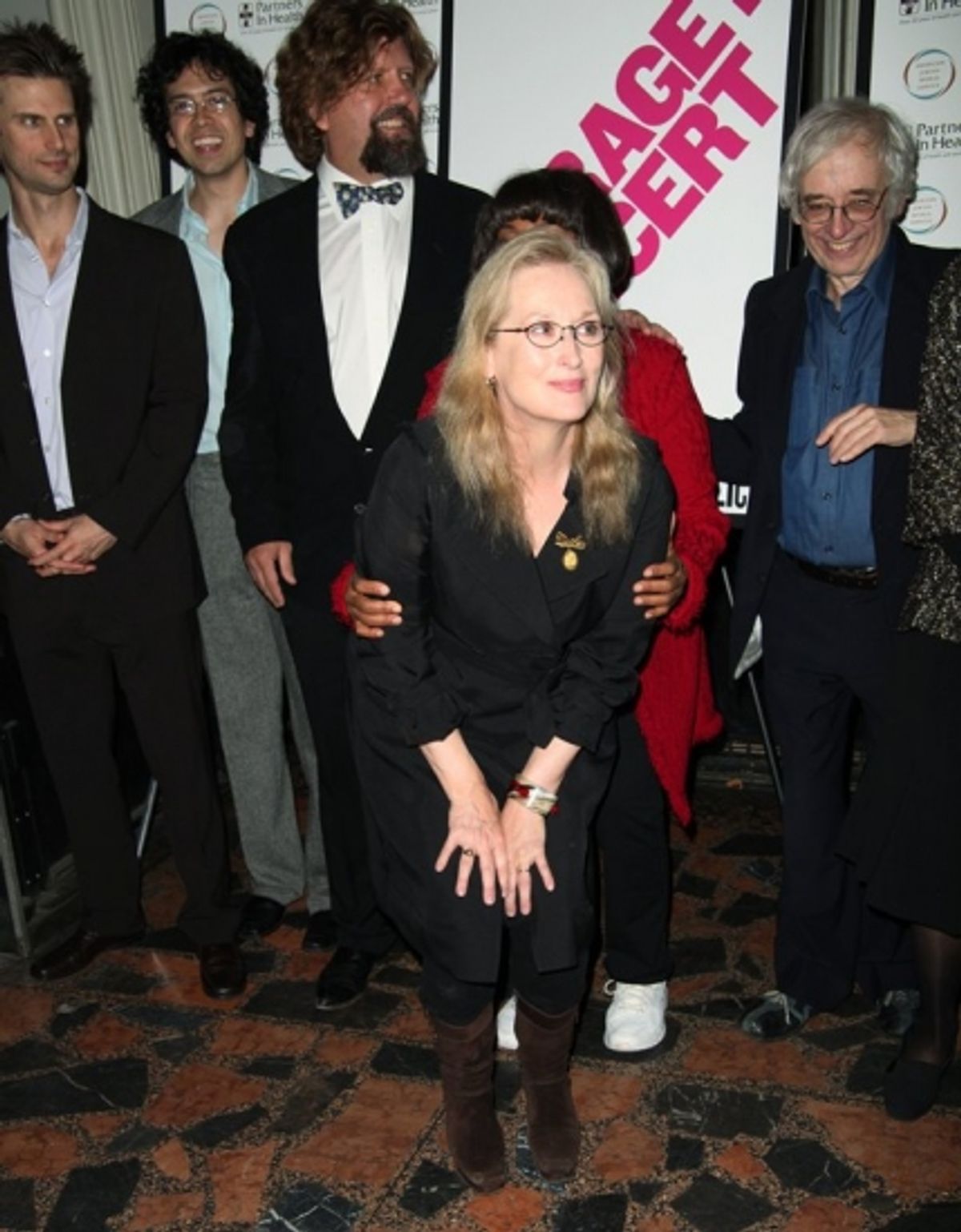 Frederick Weller, Geoffrey Arend, Jenifer Lewis, Meryl Streep and Austin Pendleton at COURAGE IN CONCERT One-Night-Only Benefit Performance at The Public Theater