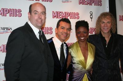 Christopher Ashley, Sergio Trujillo, Montego Glover and David Bryan Photo