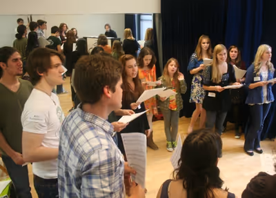 HairÃ¢â‚¬â„¢s Will Swenson mentors the students of Broadway Artists Allianc Photo