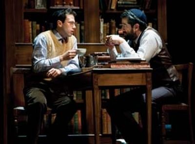 Jonathan Bock as Young Reuven Saunders and Rolf Saxon as David Malter Photo