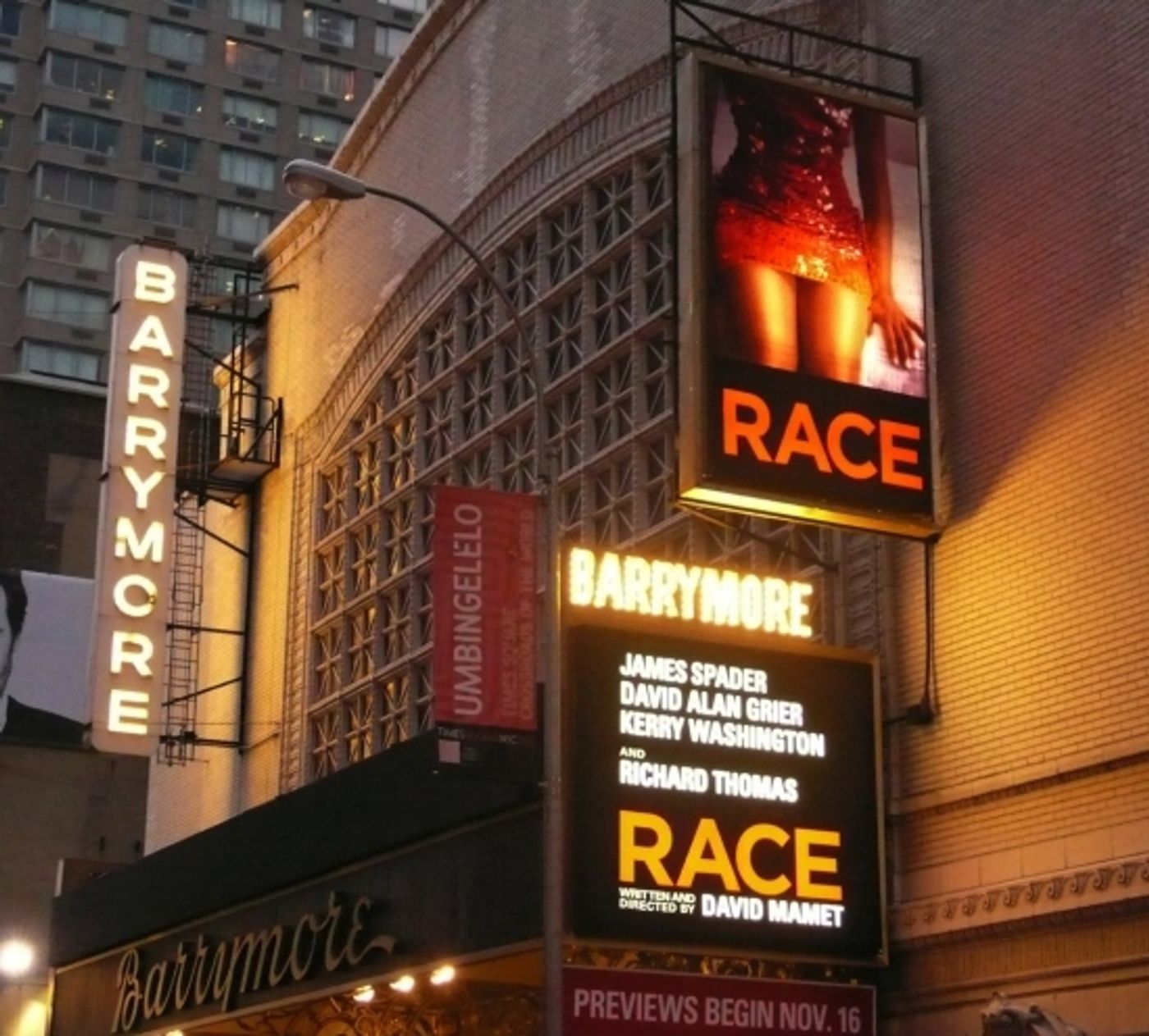 Photo Preview: RACE Marquee Unveiled at the Barrymore Theatre Photo Preview: RACE Marquee Unveiled at the Barrymore Theatre Image