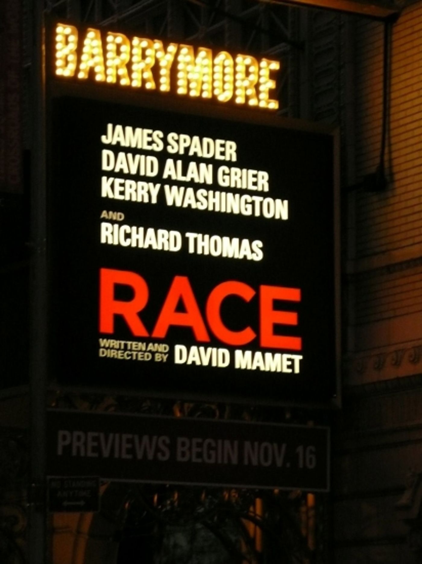 Photo Preview: RACE Marquee Unveiled at the Barrymore Theatre Photo Preview: RACE Marquee Unveiled at the Barrymore Theatre Image