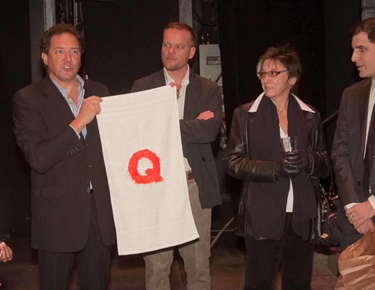 Kevin McCollum, Jason Moore, Robyn Goodman and Ken Davenport
 at 