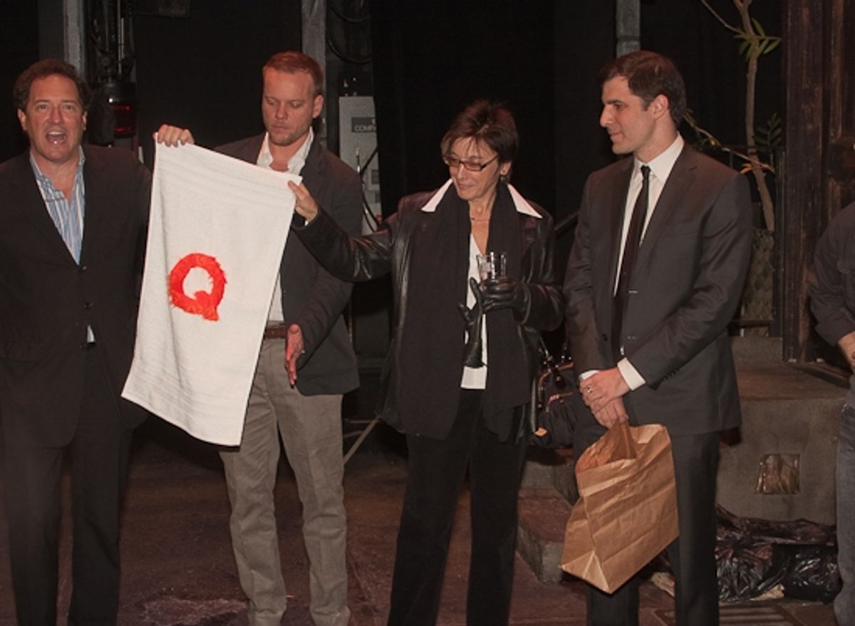 Kevin McCollum, Jason Moore, Robyn Goodman and Ken Davenport
 at 