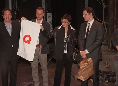 Kevin McCollum, Jason Moore, Robyn Goodman and Ken Davenport
 Photo