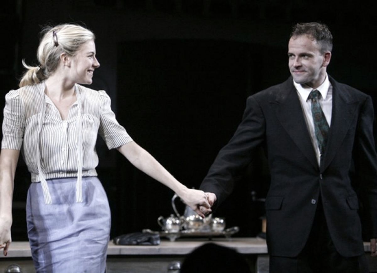 Sienna Miller and Jonny Lee Miller at 