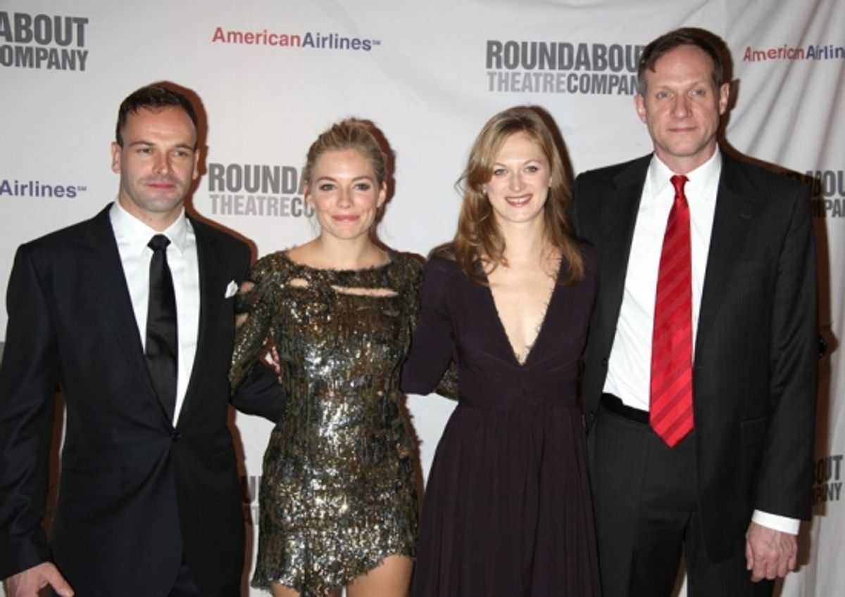 Jonny Lee Miller, Sienna Miller, Marin Ireland and Mark Brokaw at 