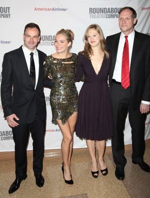 Jonny Lee Miller, Sienna Miller, Marin Ireland and Mark Brokaw @ BroadwayWorld Jonny Lee Miller, Sienna Miller, Marin Ireland and Mark Brokaw Photo