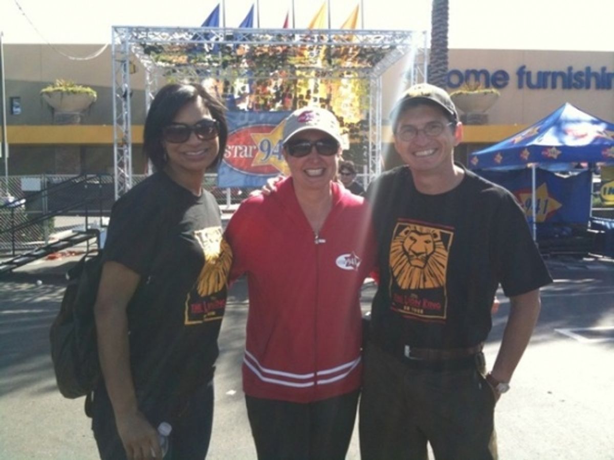 Marja Harmon, AJ star and Tony Freeman at 