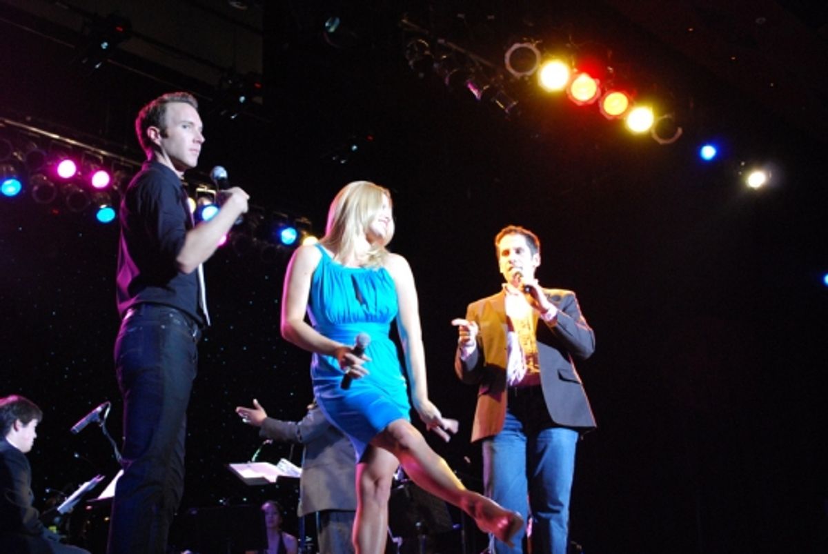 Paul Canaan, Megan Hilty, Seth Rudetsky at 