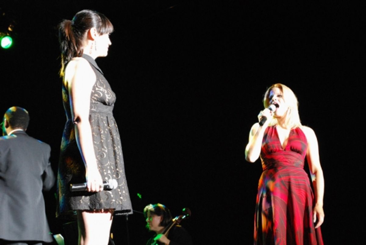 Eden Espinosa, Megan Hilty at 