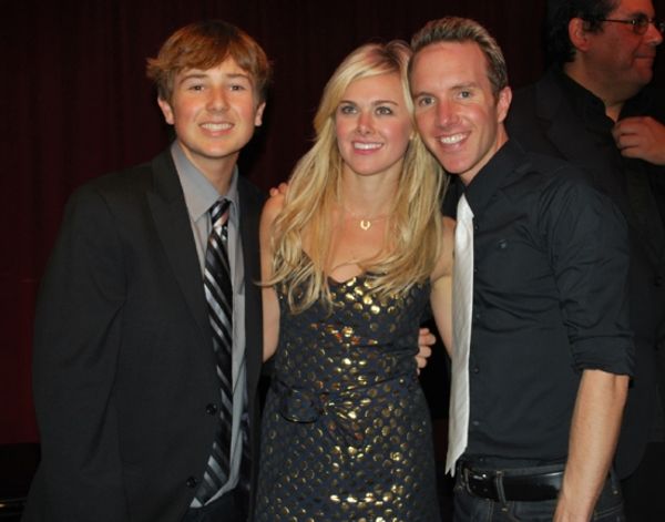Wish recepient Taylor Carol, Laura Bell Bundy, Paul Canaan Photo