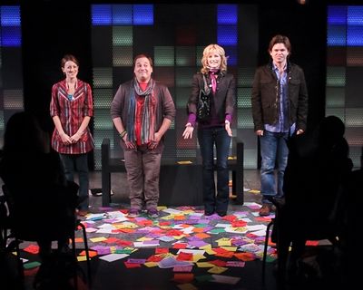 Kate Wetherhead, Jared Gertner, Lisa Brescia, and Hunter Foster Photo