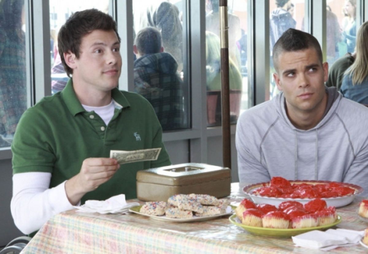 Cory Monteith and Mark Salling at 