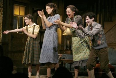 Gracie Bea Lawrence, Jessica Hecht, Laurie Metcalf and Noah Robbins
 Photo