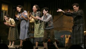 Gracie Bea Lawrence, Jessica Hecht, Laurie Metcalf and Noah Robbins
 Photo