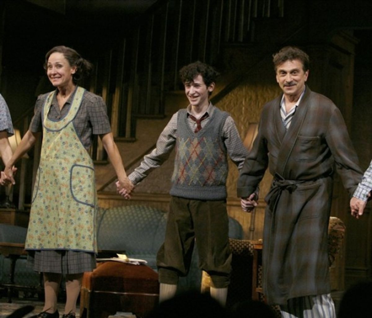 Laurie Metcalf, Noah Robbins and Dennis Boustikaris
 at 