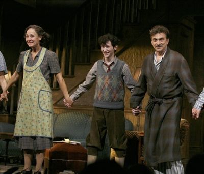Laurie Metcalf, Noah Robbins and Dennis Boustikaris
 Photo