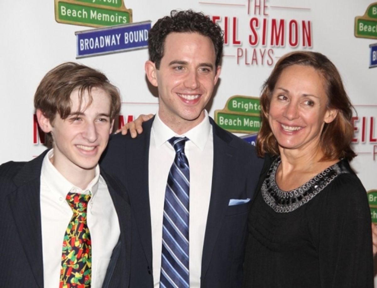 Noah Robbins, Santino Fontana and Laurie Metcalf at 