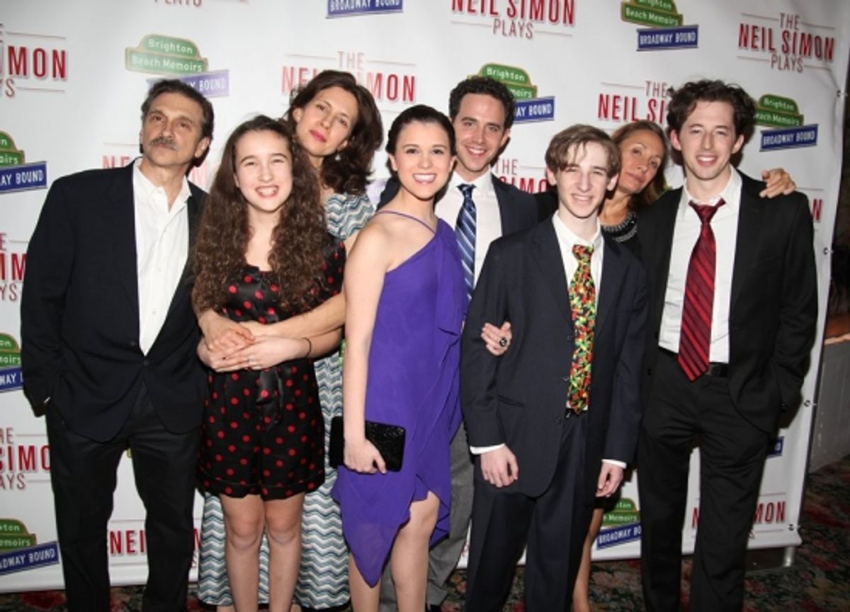 Dennis Boutsikaris, Gracie Bea Lawrence, Jessica Hecht, Alexandra Socha, Noah Robbins, Santino Fontana, Laurie Metcalf and Josh Grisetti at 