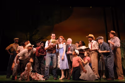  Cheyenne Jackson, Kate Baldwin, Jim Norton with the cast Photo