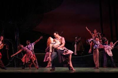 Cheyenne Jackson and Kate Baldwin with Ensemble Photo