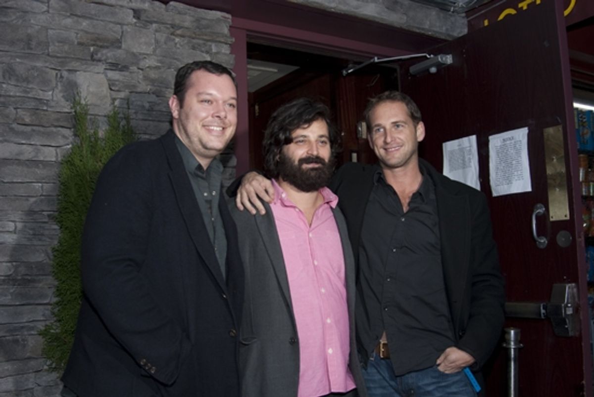 Michael Gladis, Simon Hammerstein and Josh Lucas at PURGATORIO Celebrates Opening Night