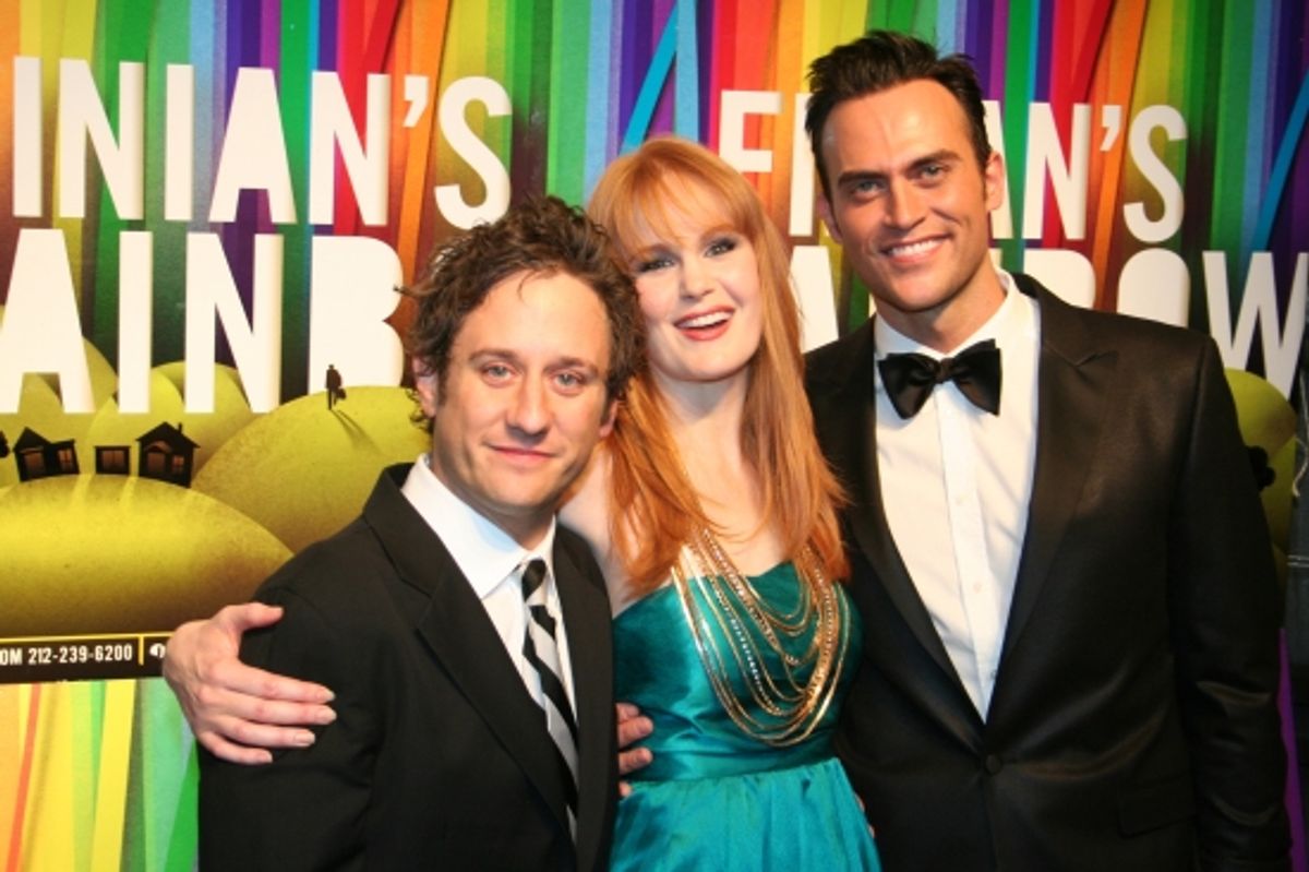 Christopher Fitzgerald, Kate Baldwin and Cheyenne Jackson at 