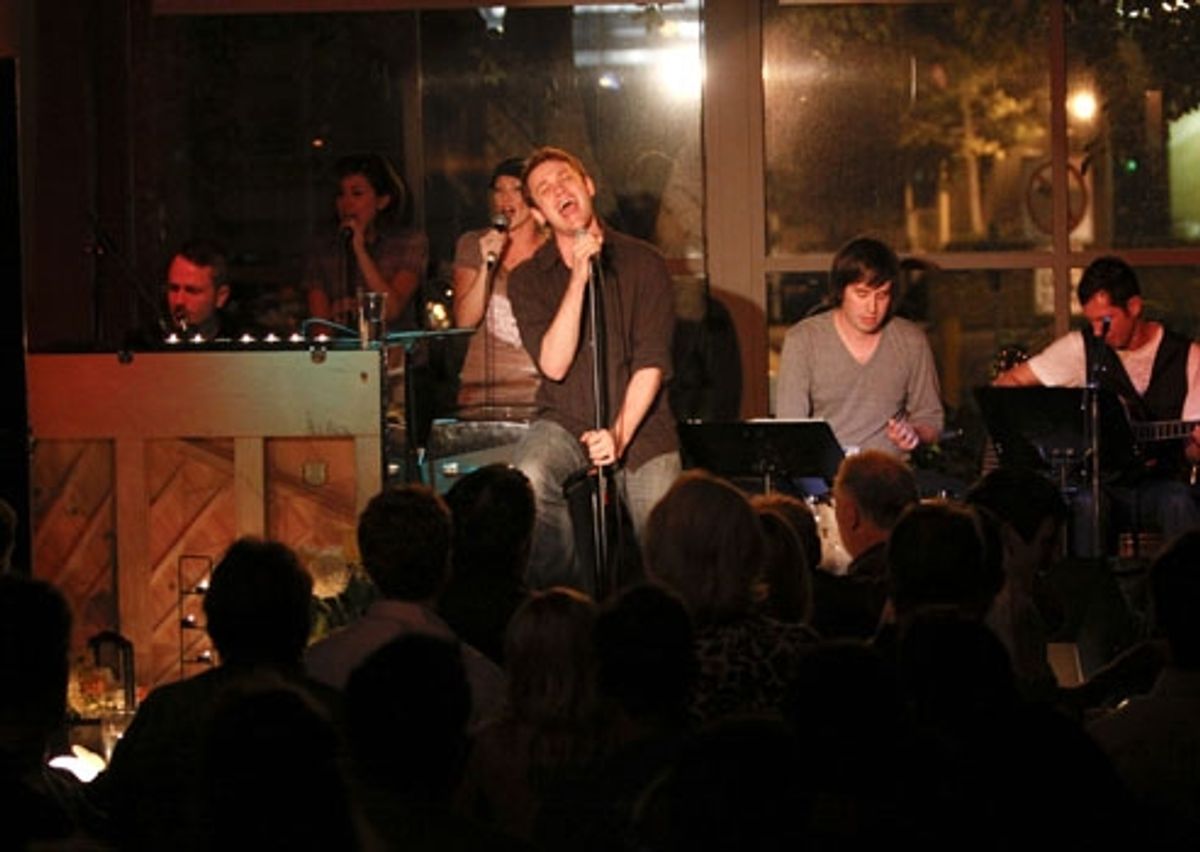 Michael Arden and his band at Upright Cabaret at 