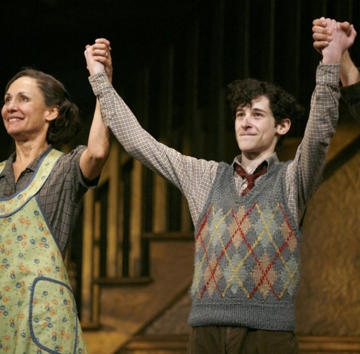 Laurie Metcalf and Noah Robbins at 