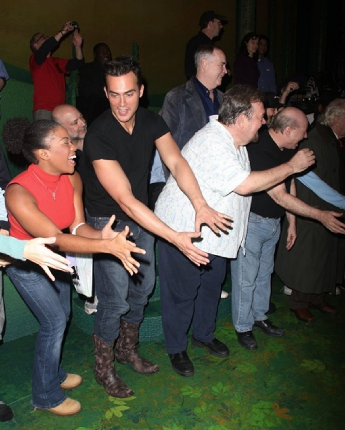 Rashidra Scott, Cheyenne Jackson, David Schramm, Kevin Ligon and Brian Reddy at 