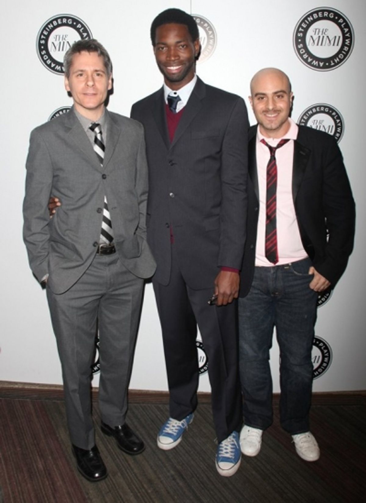 Bruce Norris, Tarell Alvin McCraney and David Adjmi at The Harold and Mimi Steinberg Charitable Trust's 2nd Annual 'Mimi' Awards Ceremony