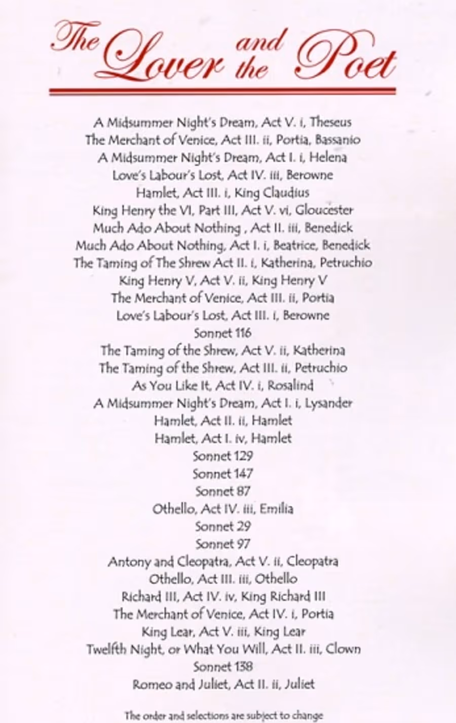 Photo Coverage: 'The Lover and the Poet' The Acting Company Benefit Performance  Image
