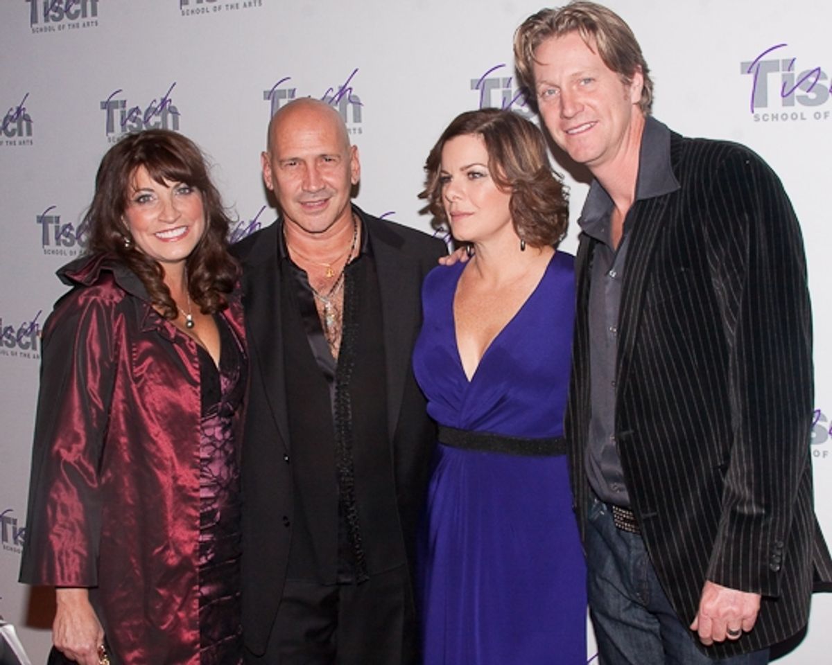 Rosemarie DeLorenzo, Carmen Marc Valvo, Marcia Gay Harden, and Thaddaeus Scheel at 