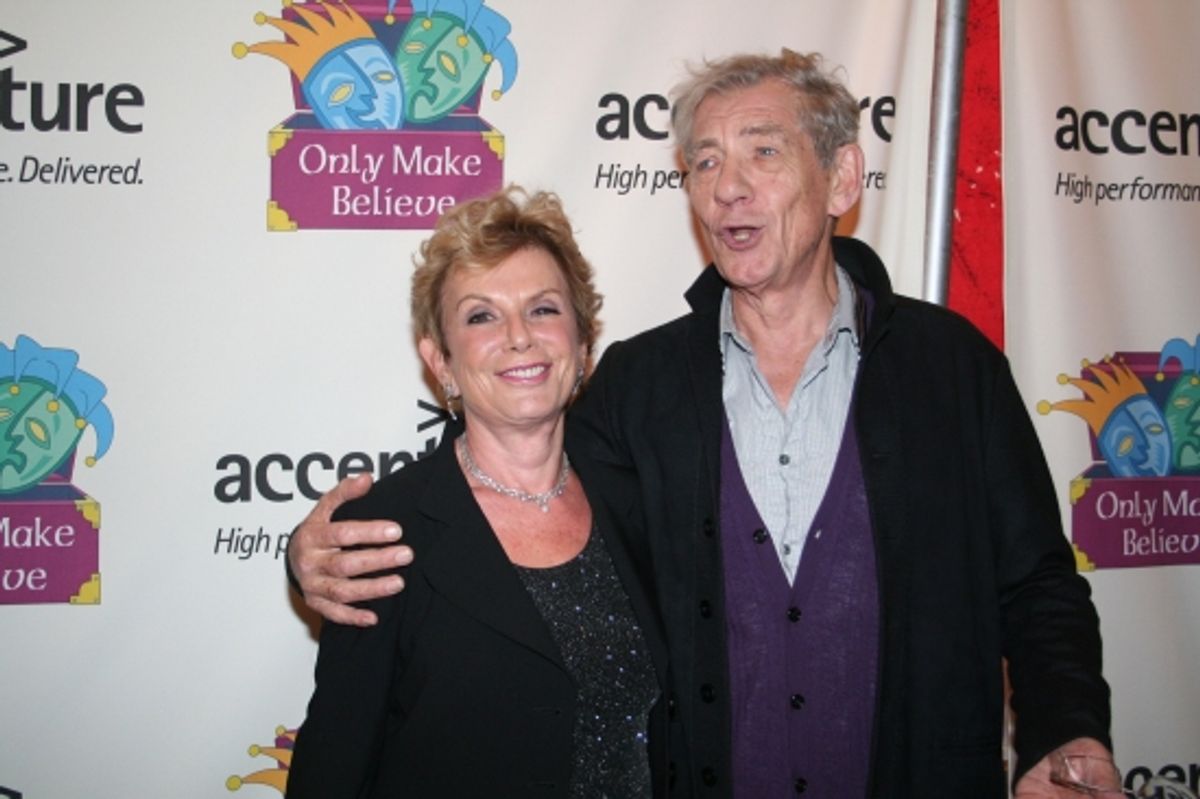 Dena Hammerstein and Sir Ian McKellen at 