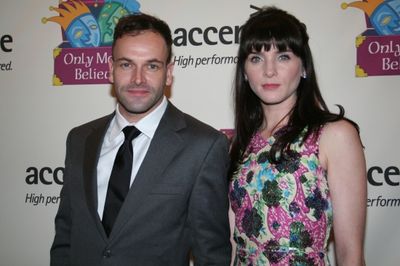 Johnny Lee Miller (After Miss Julie) and Michelle Hicks Photo