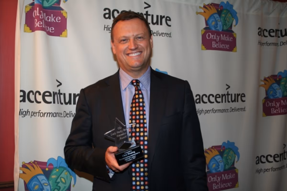 Only Make Believe Founders Award Honoree Christopher Wearing at The 'Only Make Believe' Benefit Gala at Broadway's Shubert Theatre