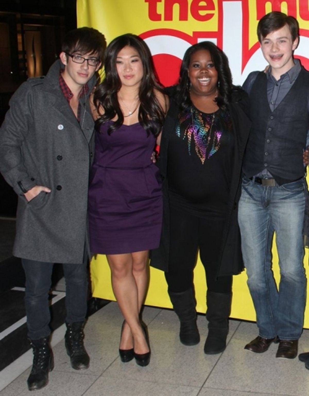 Kevin McHale, Jenna Ushkowitz, Amber Riley and Chris Colfer at 