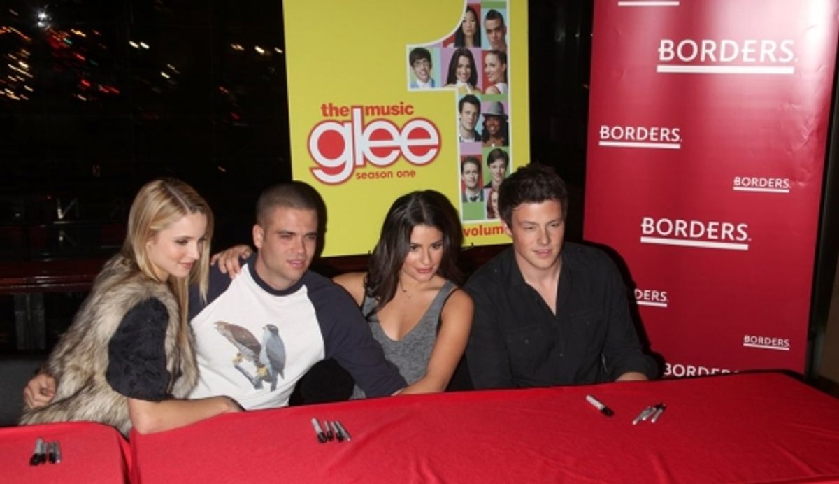 Dianna Agron, Mark Salling, Lea Michele and Cory Monteith at 