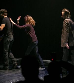 Mark-Paul Gosselaar, Julie White and Justin Kirk @ BroadwayWorld Mark-Paul Gosselaar, Julie White and Justin Kirk Photo