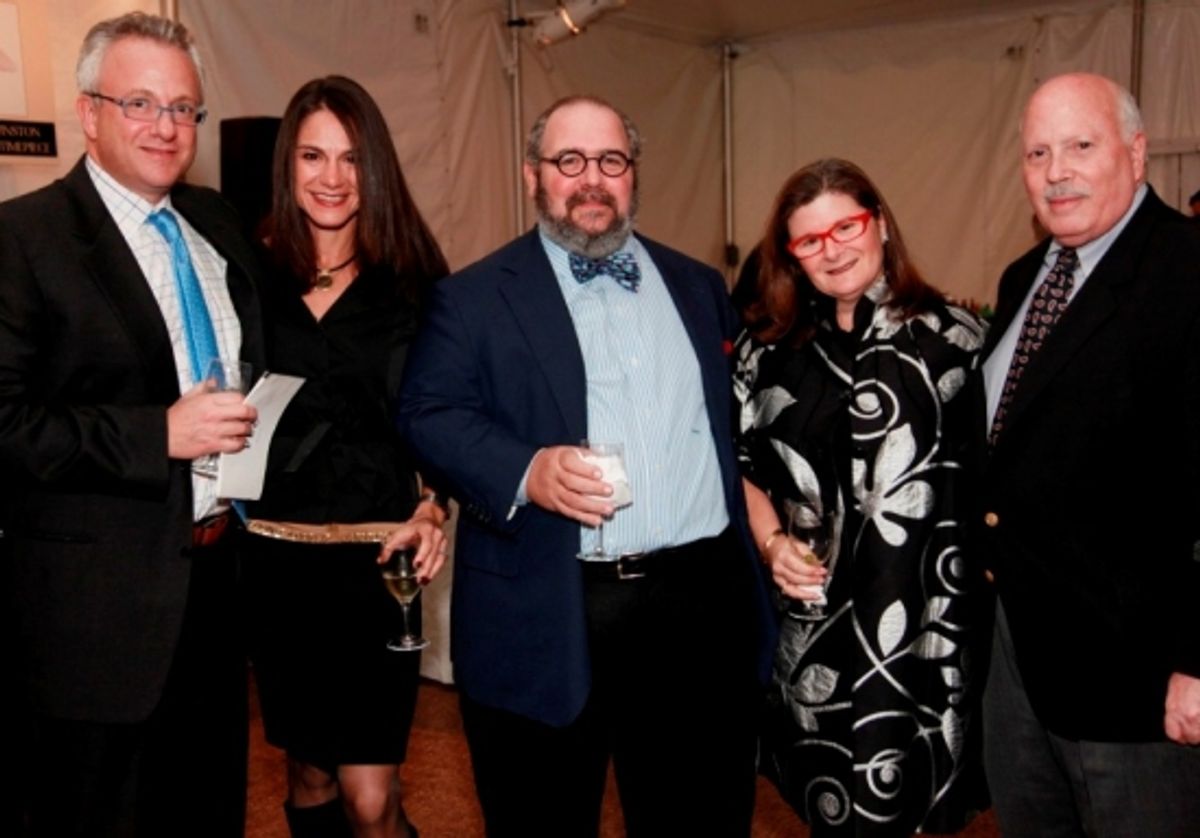 Niv and Kim Harizman (Westport), Peter and Jody Robbins (Westport), Westport First Selectman Gordon Joseloff  at 