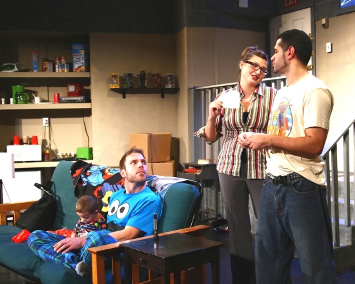 James Hipp, Quinn Uniackie as Marcie, and Aaron Kaplan at 