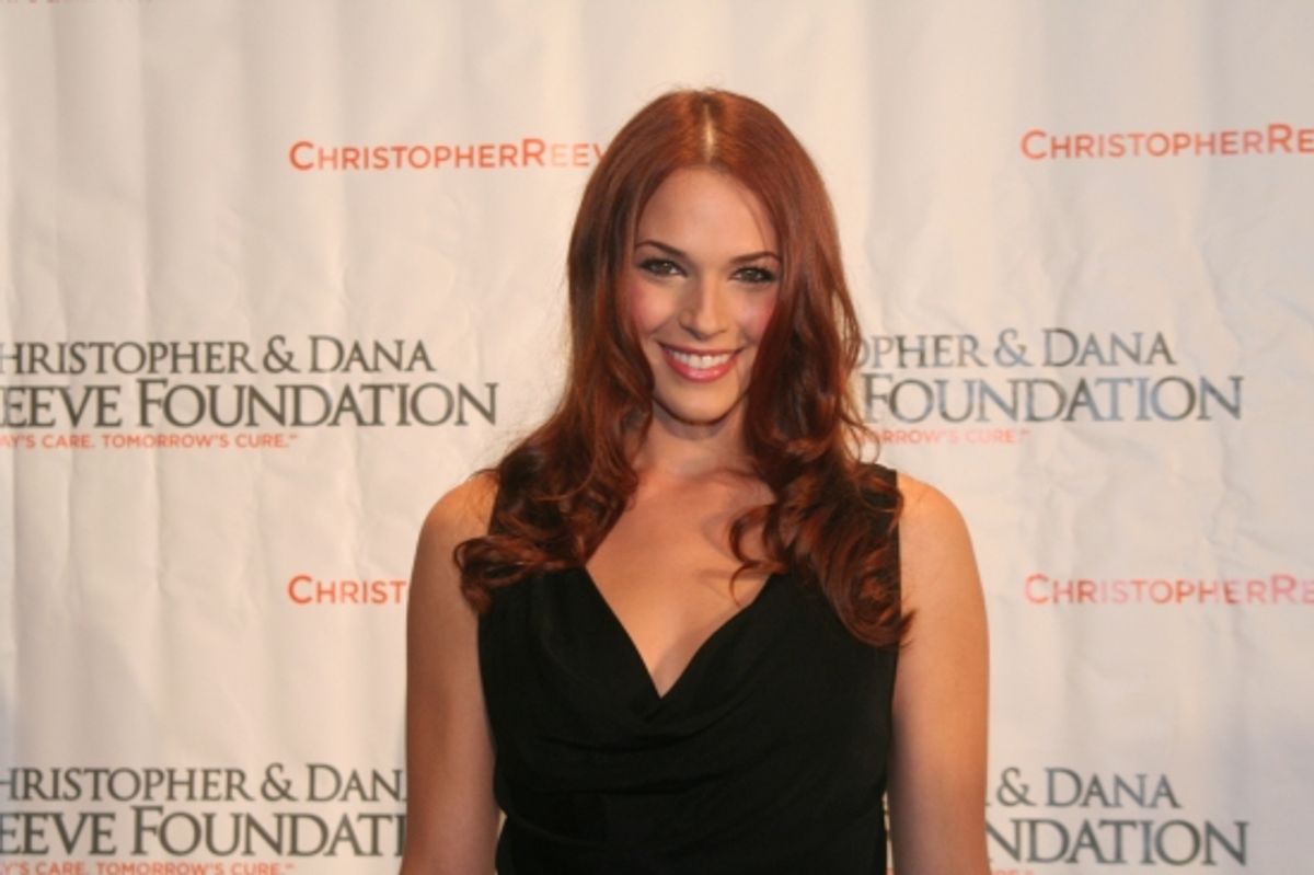 Amanda Richetti (CBS's The Mentalist) at 2009 Christopher & Dana Reeve Foundation Gala