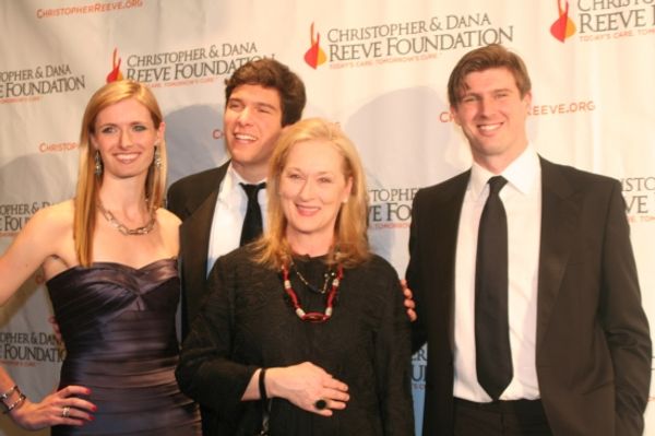 Matthew Reeve, Alexandra Reeve Givens, Meryl Streep and Will Reeve
 Photo