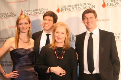 Matthew Reeve, Alexandra Reeve Givens, Meryl Streep and Will Reeve Photo