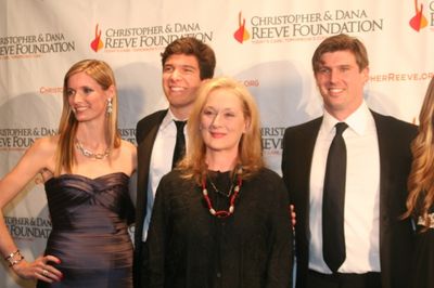 Matthew Reeve, Alexandra Reeve Givens, Meryl Streep and Will Reeve Photo