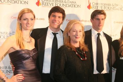 Matthew Reeve, Alexandra Reeve Givens, Meryl Streep and Will Reeve Photo