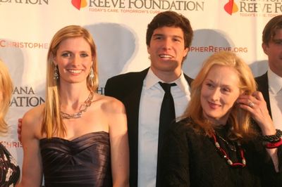 Matthew Reeve, Alexandra Reeve Givens, Will Reevwa and Meryl Streep 
 Photo