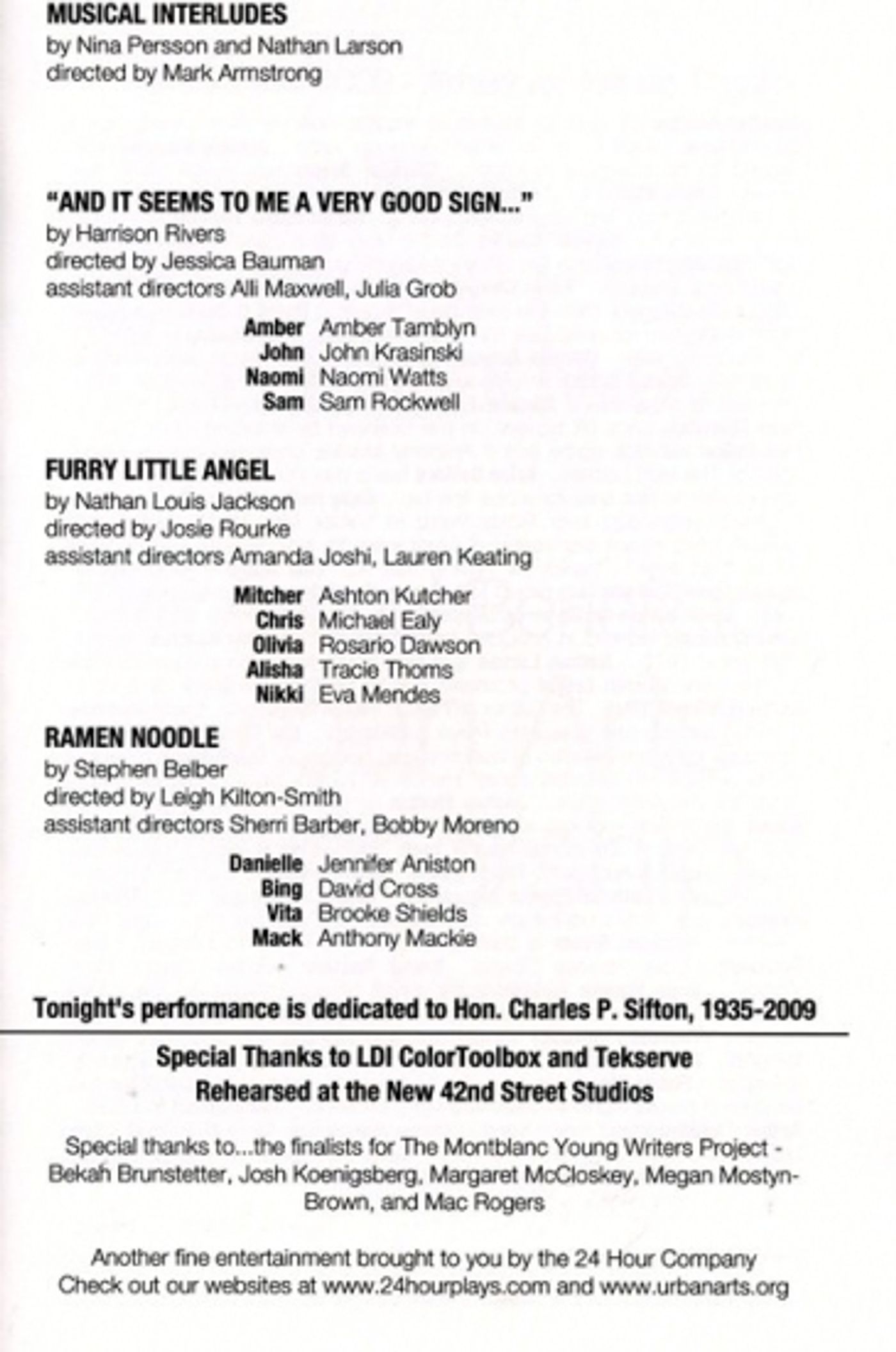 Photo Coverage: 'THE 24 HOUR PLAYS ON BROADWAY' - All-Star Curtain Call  Image